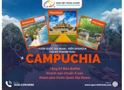 TOUR CAMPUCHIA - BAVET - REAM - BIỂN SIHANOUK - PHNOM PENH